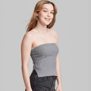 WILD FABLE women’s ribbed sweater Tube Top / Gray / Size: XS